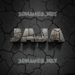 jaja in Cracked Stone style - 3D name wallpaper