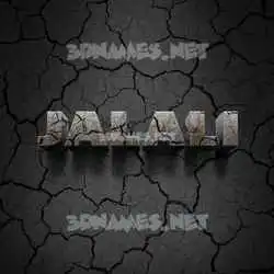 jalali in Cracked Stone style - 3D name wallpaper