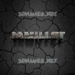 jamillet in Cracked Stone style - 3D name wallpaper
