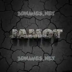 jamot in Cracked Stone style - 3D name wallpaper