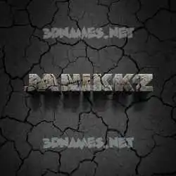 janikkz in Cracked Stone style - 3D name wallpaper