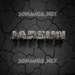 japsun in Cracked Stone style - 3D name wallpaper