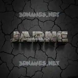 jarne in Cracked Stone style - 3D name wallpaper