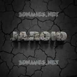jaroid in Cracked Stone style - 3D name wallpaper