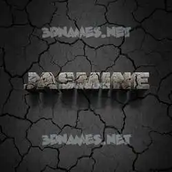 jasmine in Cracked Stone style - 3D name wallpaper