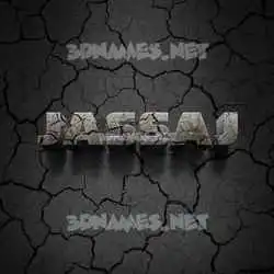jassaj in Cracked Stone style - 3D name wallpaper
