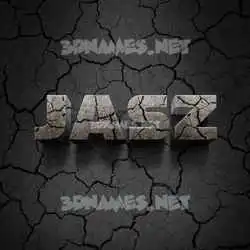 jasz in Cracked Stone style - 3D name wallpaper