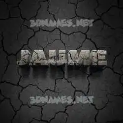 jaume in Cracked Stone style - 3D name wallpaper