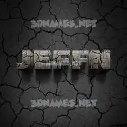 jeffn in Cracked Stone style - 3D name wallpaper