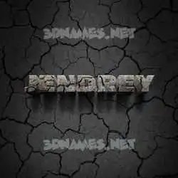 jendrey in Cracked Stone style - 3D name wallpaper