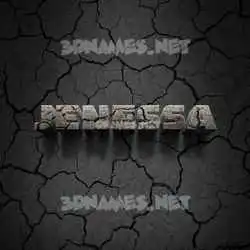 jenessa in Cracked Stone style - 3D name wallpaper
