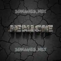 jenicie in Cracked Stone style - 3D name wallpaper
