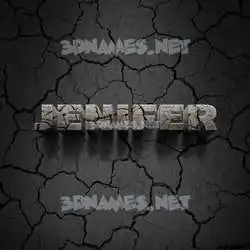 jenifer in Cracked Stone style - 3D name wallpaper
