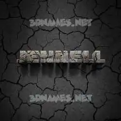 jennell in Cracked Stone style - 3D name wallpaper