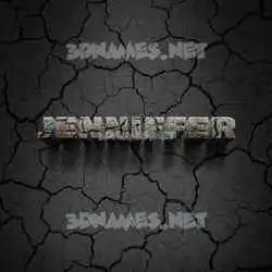 jenniffer in Cracked Stone style - 3D name wallpaper
