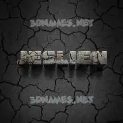 jeslien in Cracked Stone style - 3D name wallpaper
