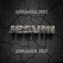 jesvin in Cracked Stone style - 3D name wallpaper