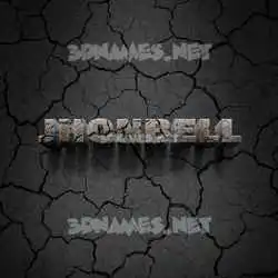 jhonbell in Cracked Stone style - 3D name wallpaper