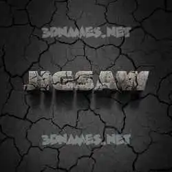 jigsaw in Cracked Stone style - 3D name wallpaper