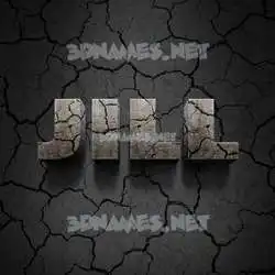 jill in Cracked Stone style - 3D name wallpaper
