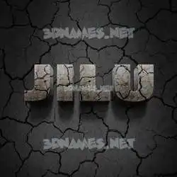 jilu in Cracked Stone style - 3D name wallpaper