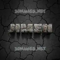 jimen in Cracked Stone style - 3D name wallpaper