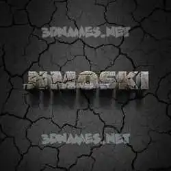 jimoski in Cracked Stone style - 3D name wallpaper