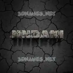 jindani in Cracked Stone style - 3D name wallpaper