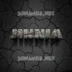 jinnia in Cracked Stone style - 3D name wallpaper