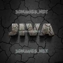 jiva in Cracked Stone style - 3D name wallpaper