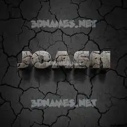joash in Cracked Stone style - 3D name wallpaper