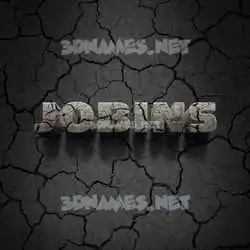 jobins in Cracked Stone style - 3D name wallpaper