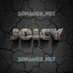 joicy in Cracked Stone style - 3D name wallpaper