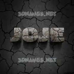joje in Cracked Stone style - 3D name wallpaper
