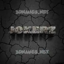 jokerz in Cracked Stone style - 3D name wallpaper