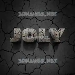 joly in Cracked Stone style - 3D name wallpaper