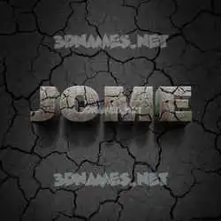 jome in Cracked Stone style - 3D name wallpaper