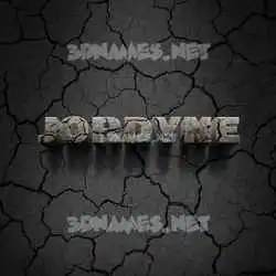 jordyne in Cracked Stone style - 3D name wallpaper