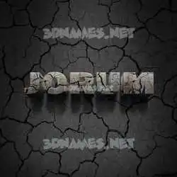 jorum in Cracked Stone style - 3D name wallpaper