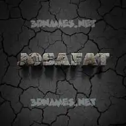 josafat in Cracked Stone style - 3D name wallpaper