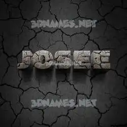 josee in Cracked Stone style - 3D name wallpaper