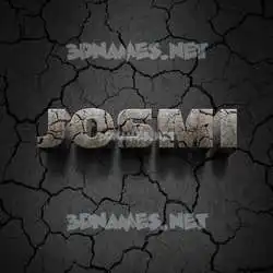 josmi in Cracked Stone style - 3D name wallpaper