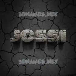 jossi in Cracked Stone style - 3D name wallpaper