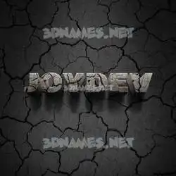 joydev in Cracked Stone style - 3D name wallpaper
