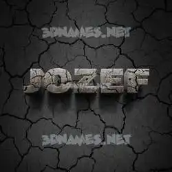 jozef in Cracked Stone style - 3D name wallpaper