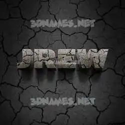 jrew in Cracked Stone style - 3D name wallpaper