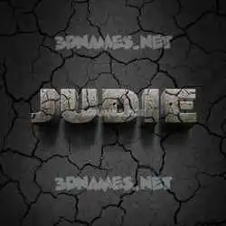 judie in Cracked Stone style - 3D name wallpaper