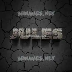 jules in Cracked Stone style - 3D name wallpaper