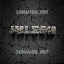julesh in Cracked Stone style - 3D name wallpaper