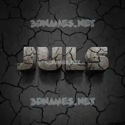 juls in Cracked Stone style - 3D name wallpaper